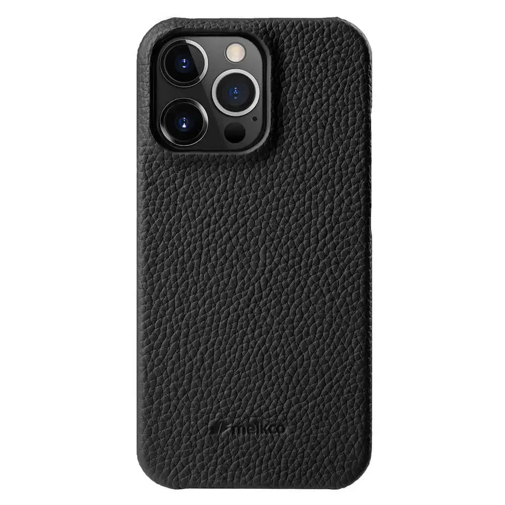 Melkco iPhone 14 Pro Premium Leather Magsafe Cover - Black - Tashqila Melkco iPhone 14 Pro Premium Leather Magsafe Cover - Black - Tashqila